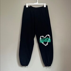 Pangaia x Dua Lipa Future Nostalgia Tour Sweatpants Adults Medium Black Cotton